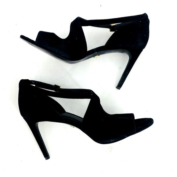 Michael Kors Shoes - Michael Kors Black Heels Size 9 Suede Estee Sandal Criss Cross Straps W/ Shoebox